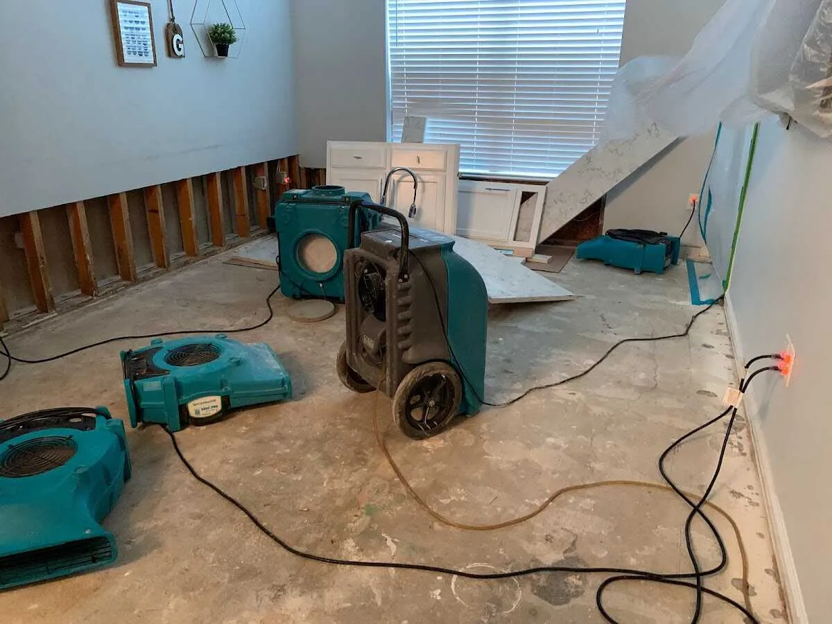 Dehumidifier in flood-cut room for Water Extraction & Removal in Mount Joy